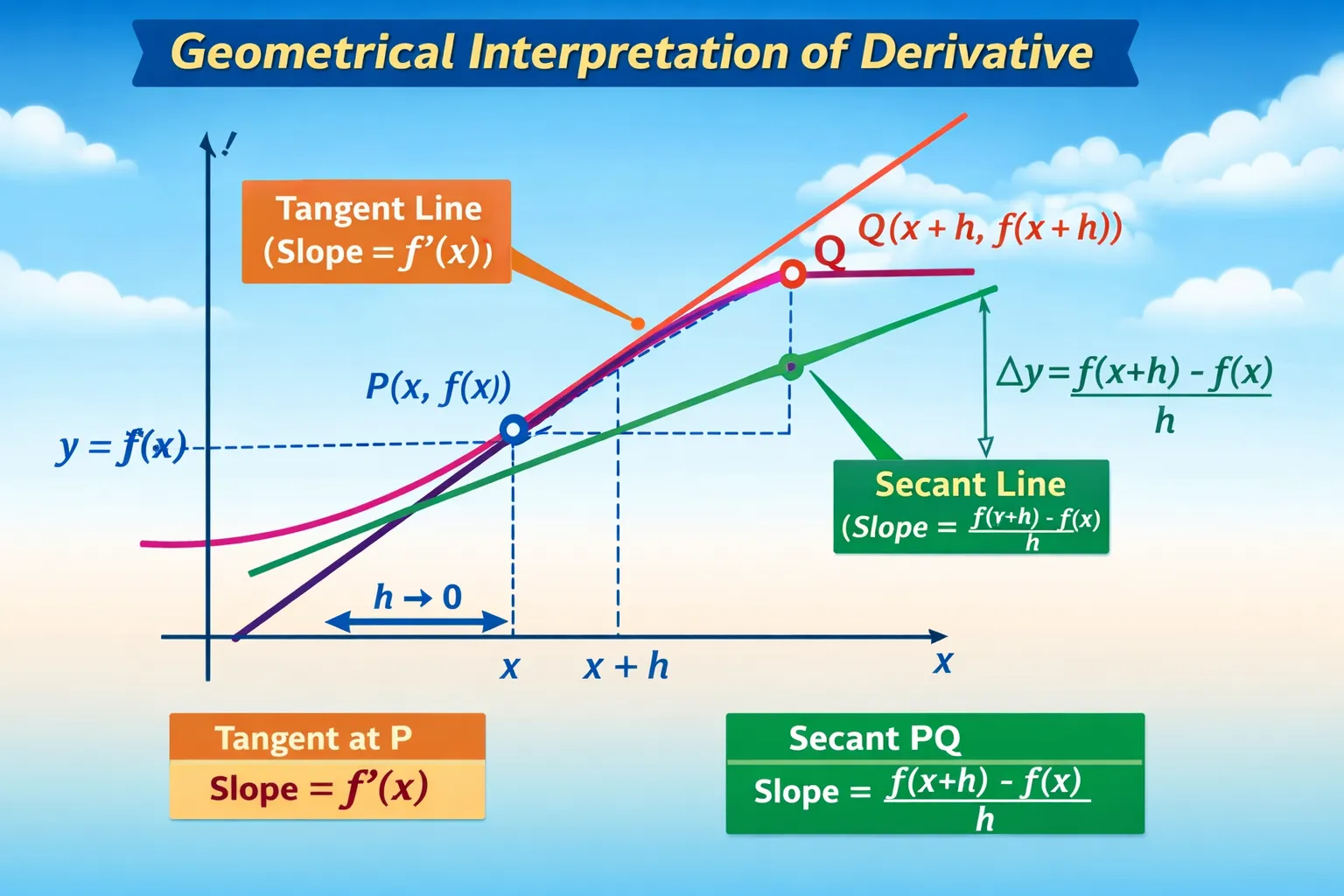 Geometrical Interpretation of Derivative